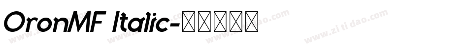 OronMF Italic字体转换